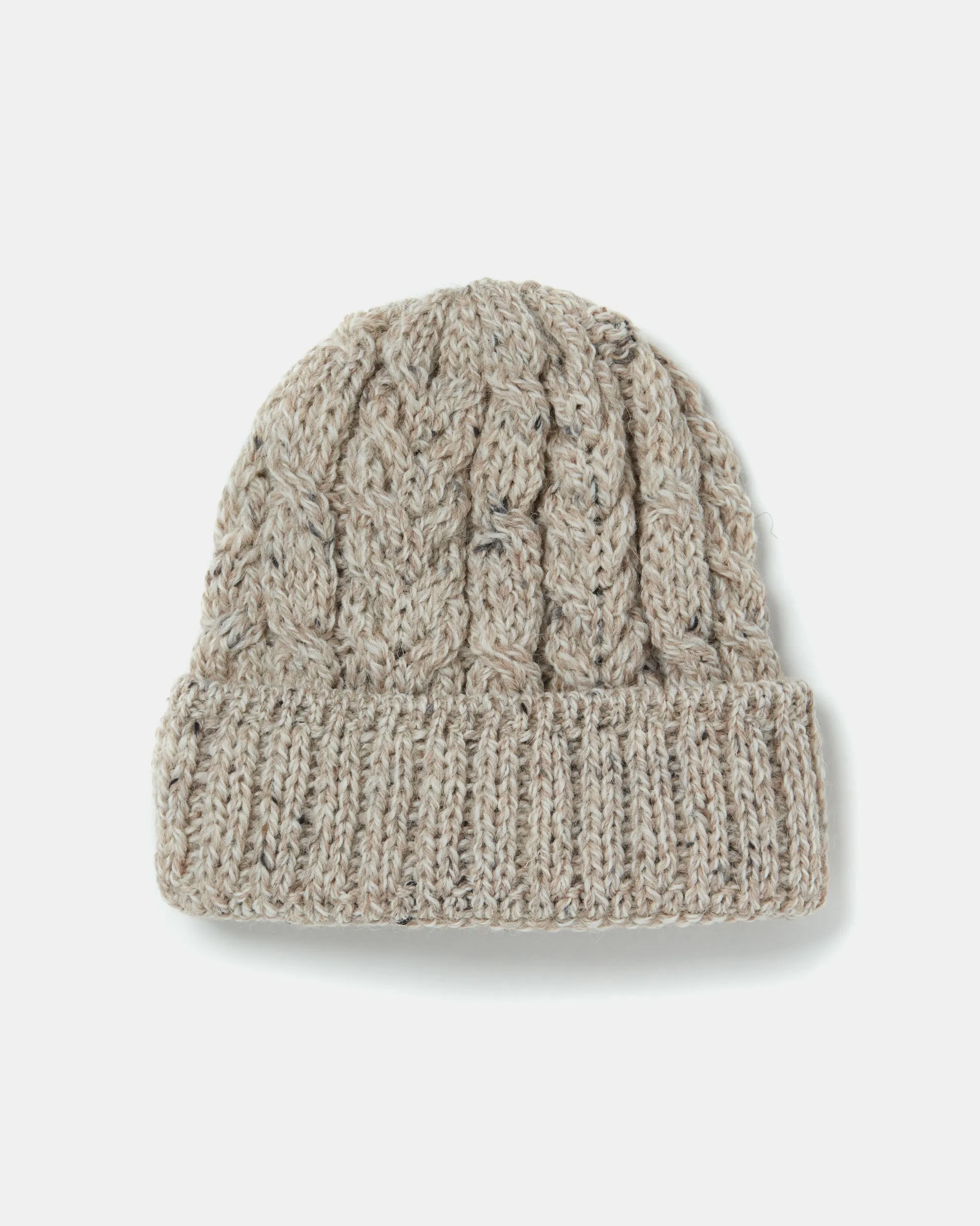 Aran Woollen Mills Oat Cable Knit Hat