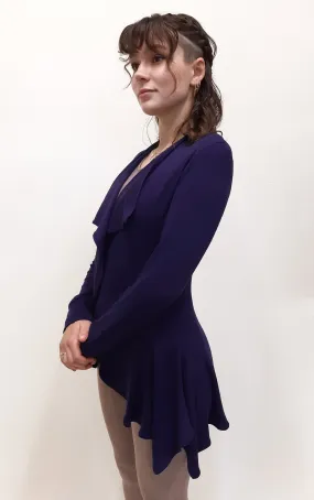 Bamboo Merino Panel Cardigan Deep Purple S,M,L only