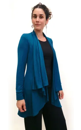 Bamboo Merino Princess Wrap Cardigan Moroccan/Black