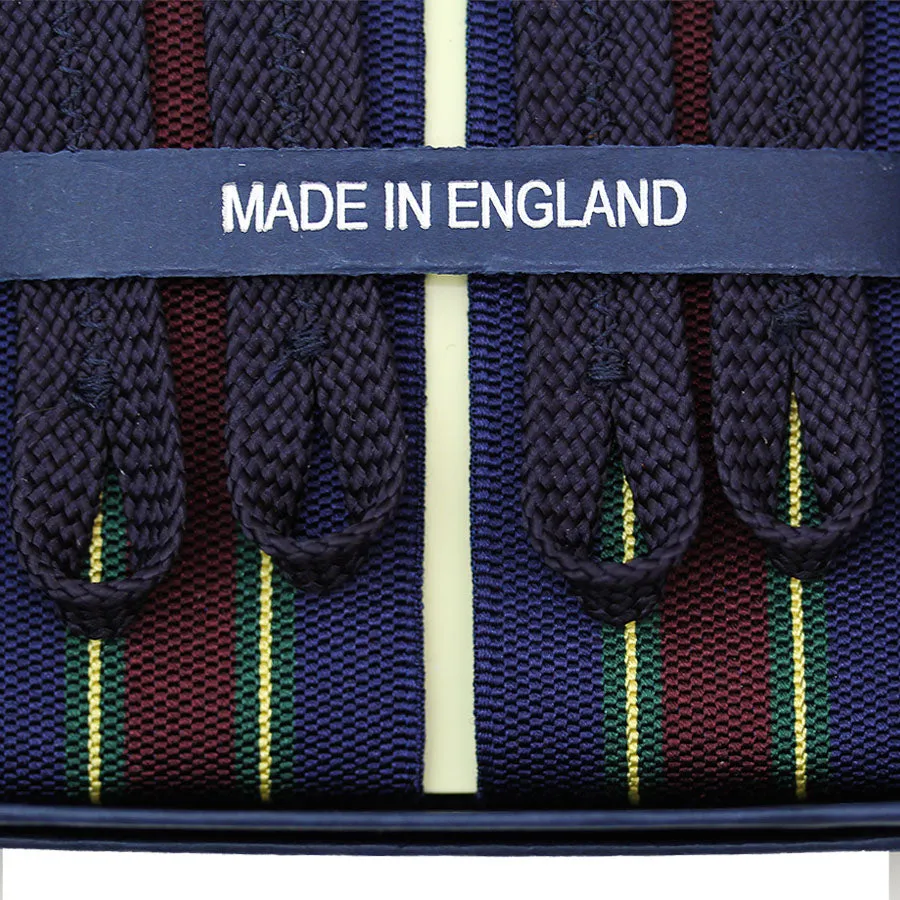 Barathea Braces - Navy / Burgundy / Green / Yellow