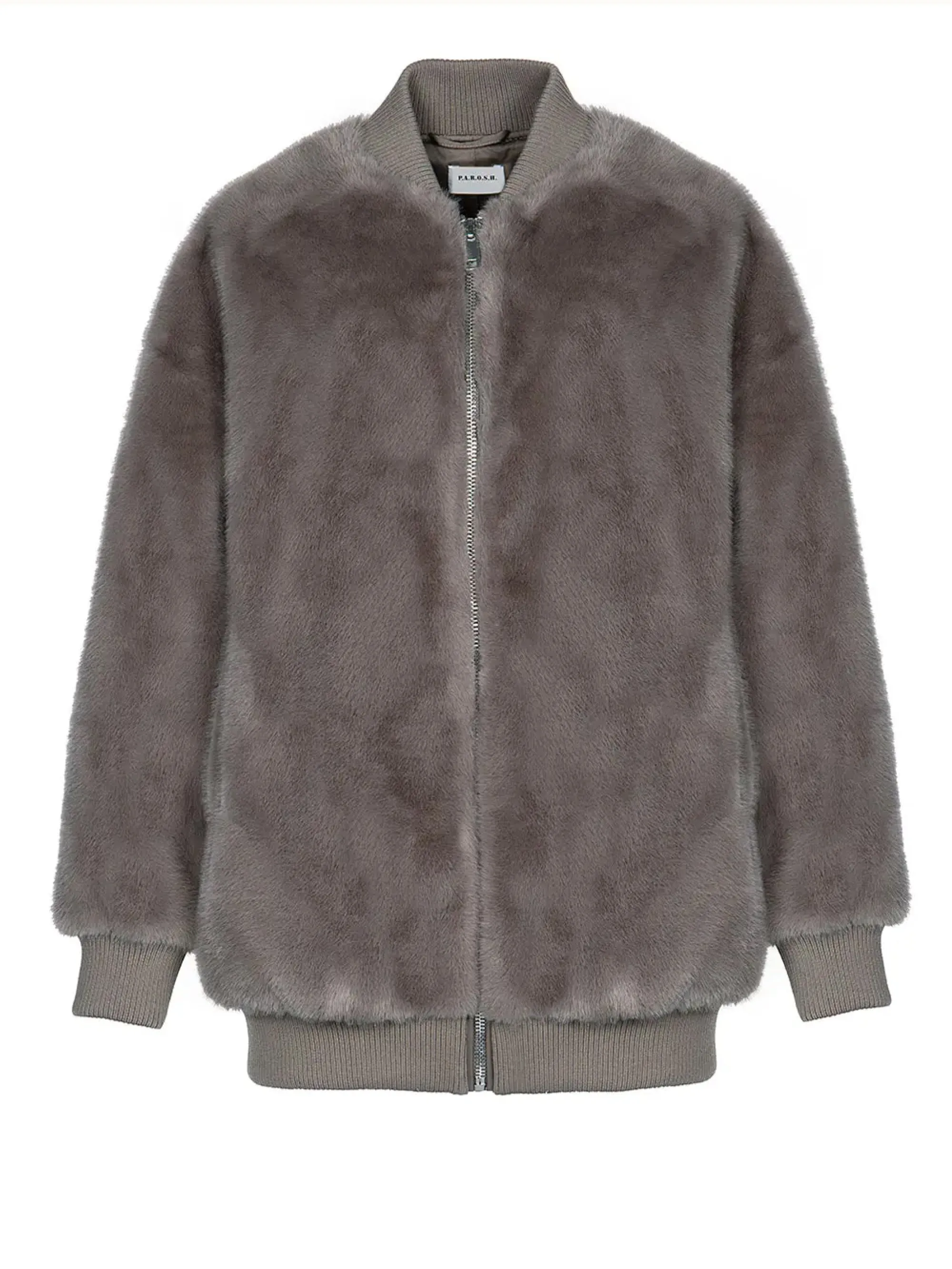 Bomber in Ecopelliccia Tortora