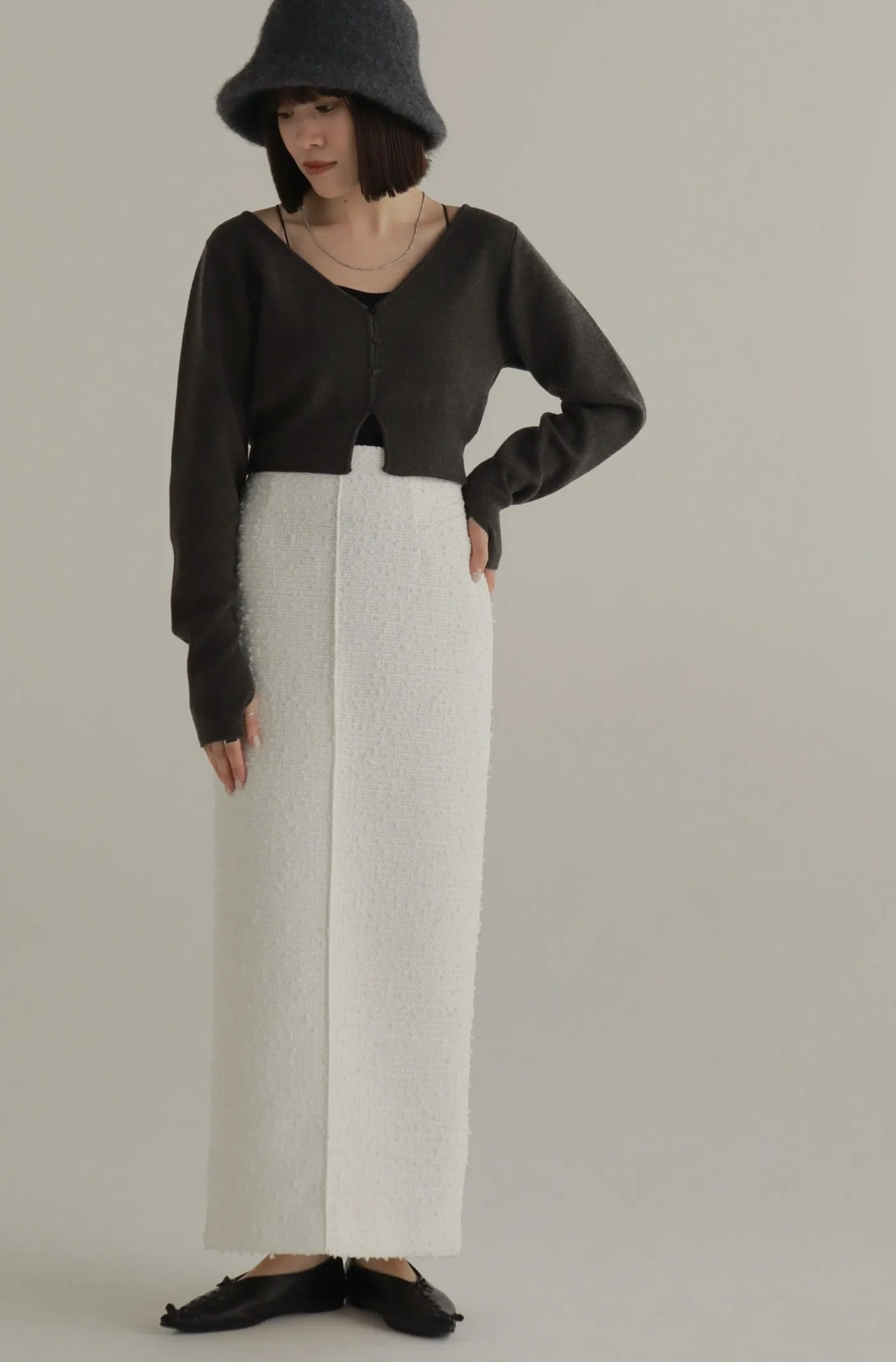 bonding tweed pencil skirt