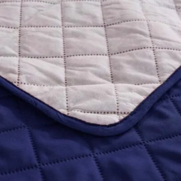 Cotton Quilted Sofa Runner - Sofa Coat (Navy)