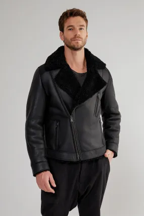 David - Black Shearling Jacket