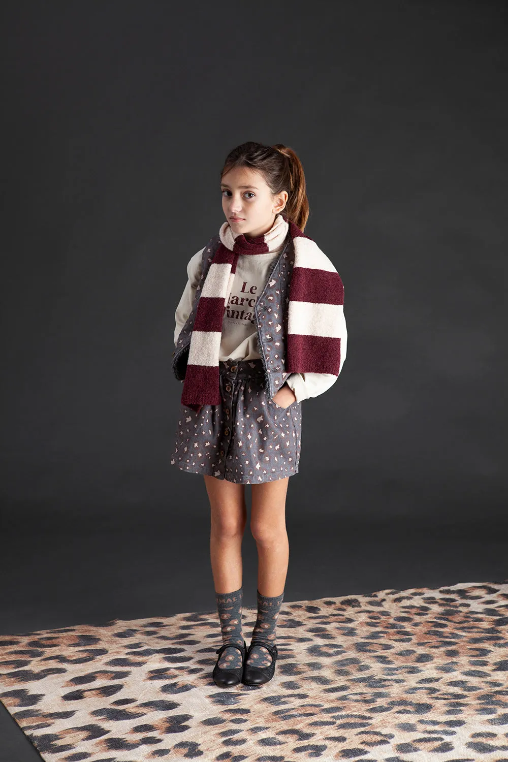 Denim Animal Print Vest