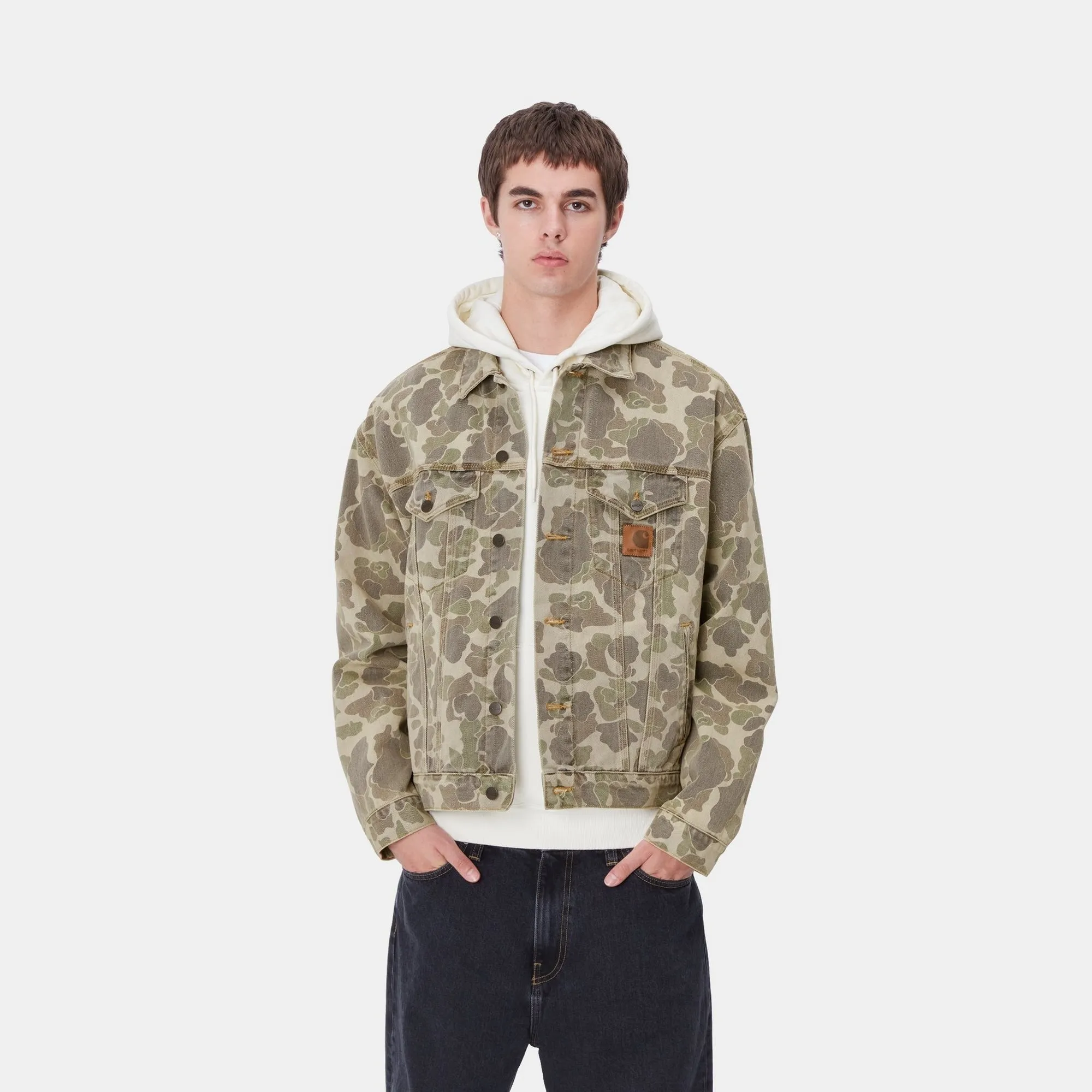 Duck Camo Helston Jacket | Black (bleached)