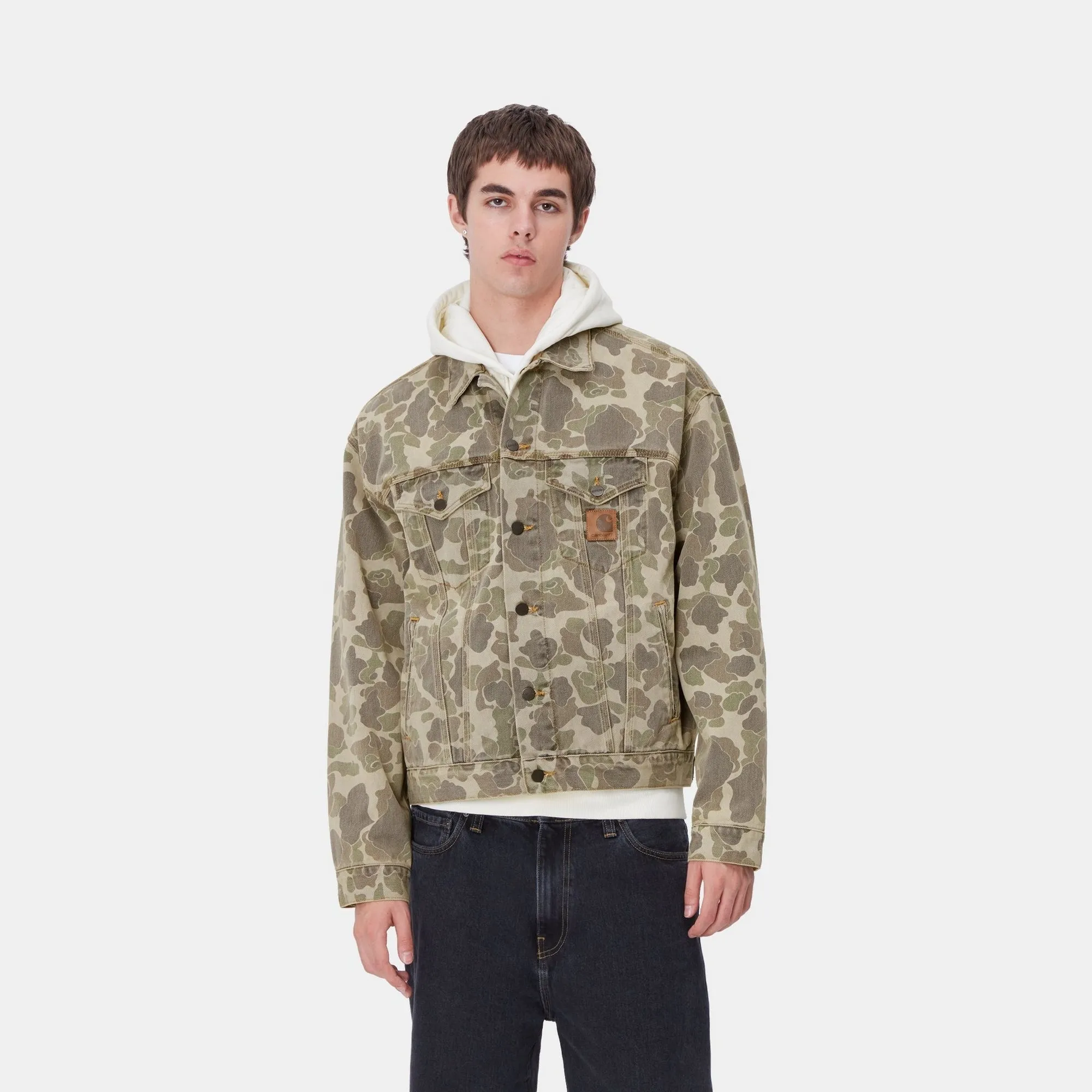 Duck Camo Helston Jacket | Black (bleached)