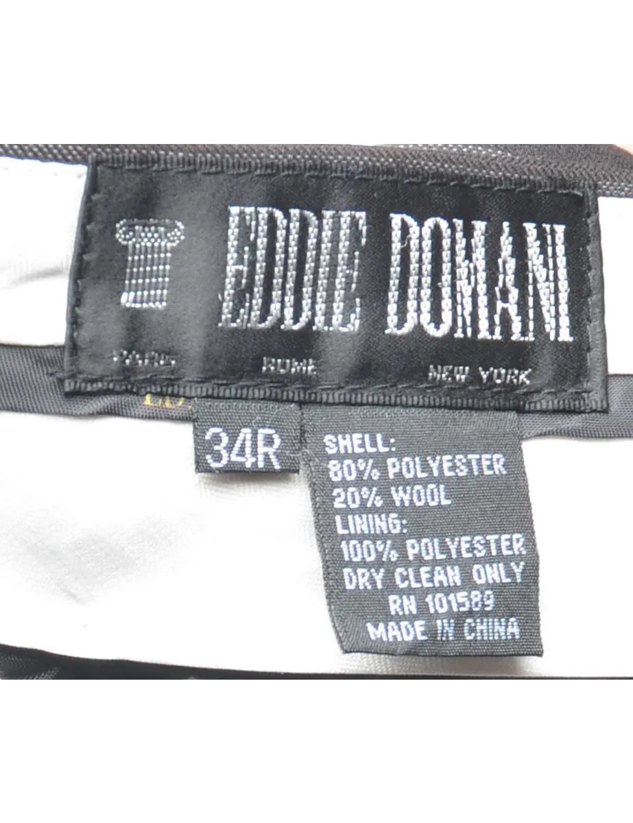 Eddie Domani Black Pinstriped Suit Trousers - W34 L32