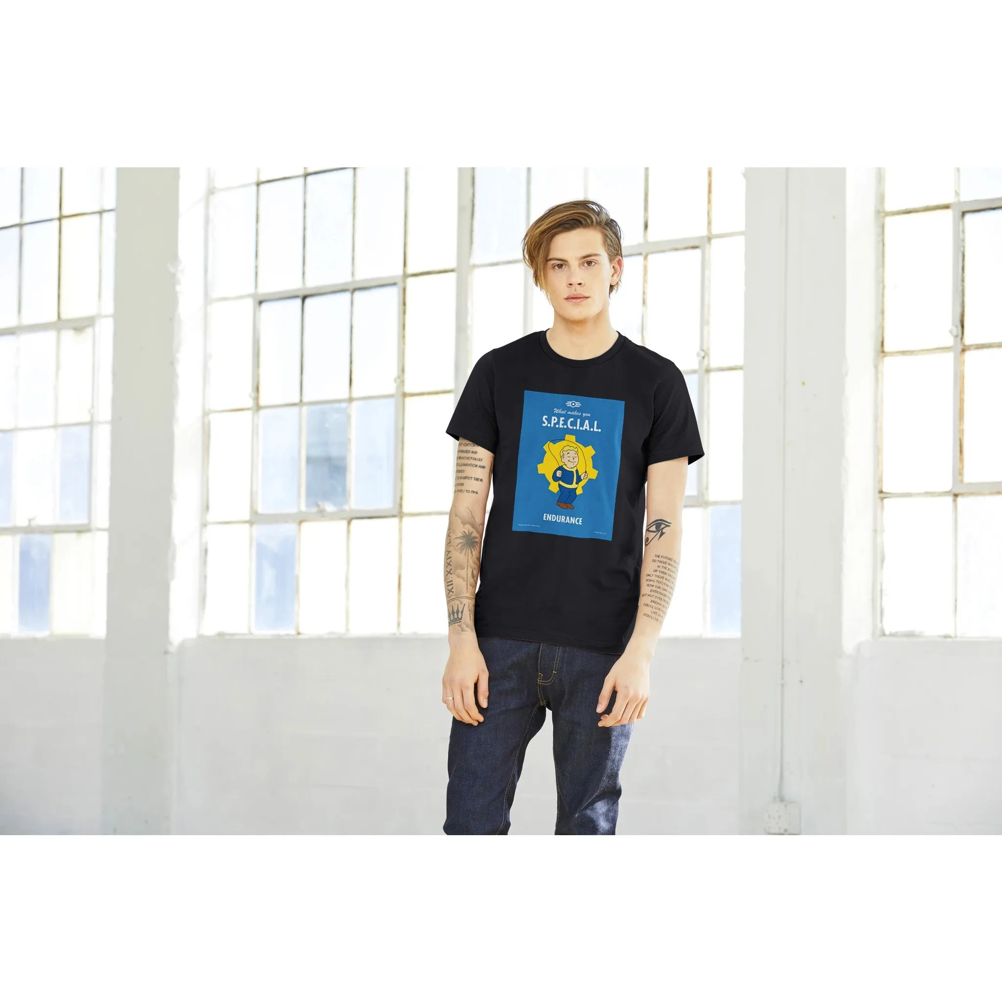 Fallout T-shirt - What Makes You S.P.E.C.I.A.L. Endurance Artwork - Premium Unisex T-shirt