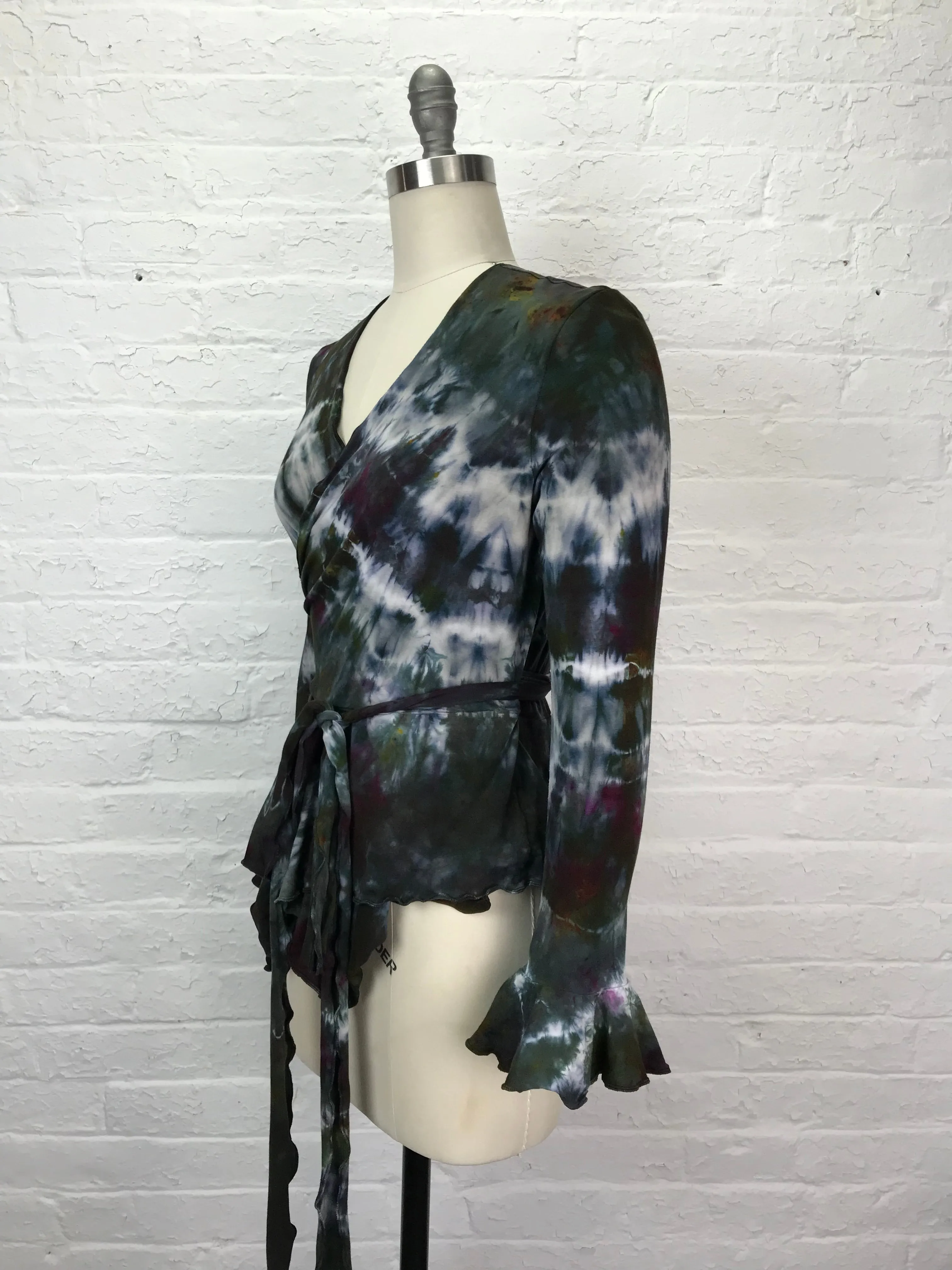 Flamenco Wrap Tuxedo Jacket in Granite Galaxy