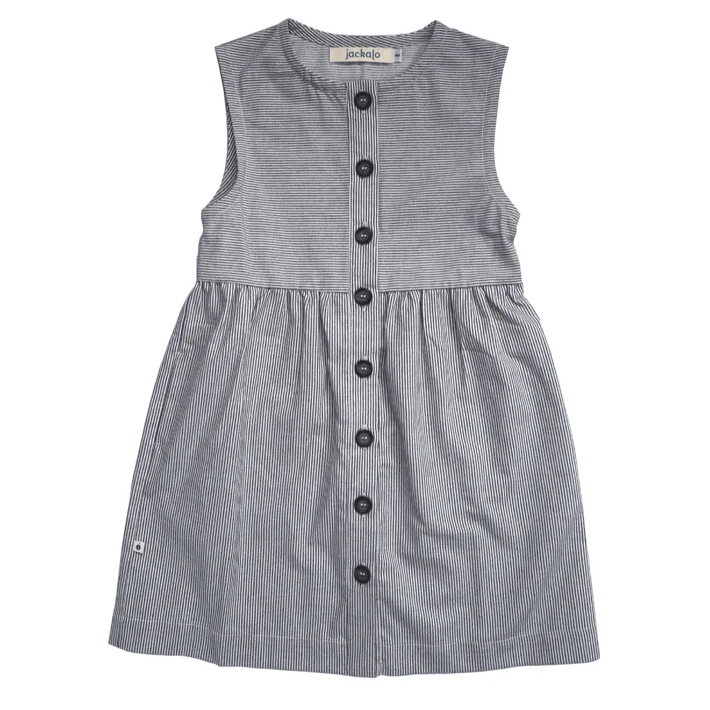 Jo Dress- Engineer's Stripe