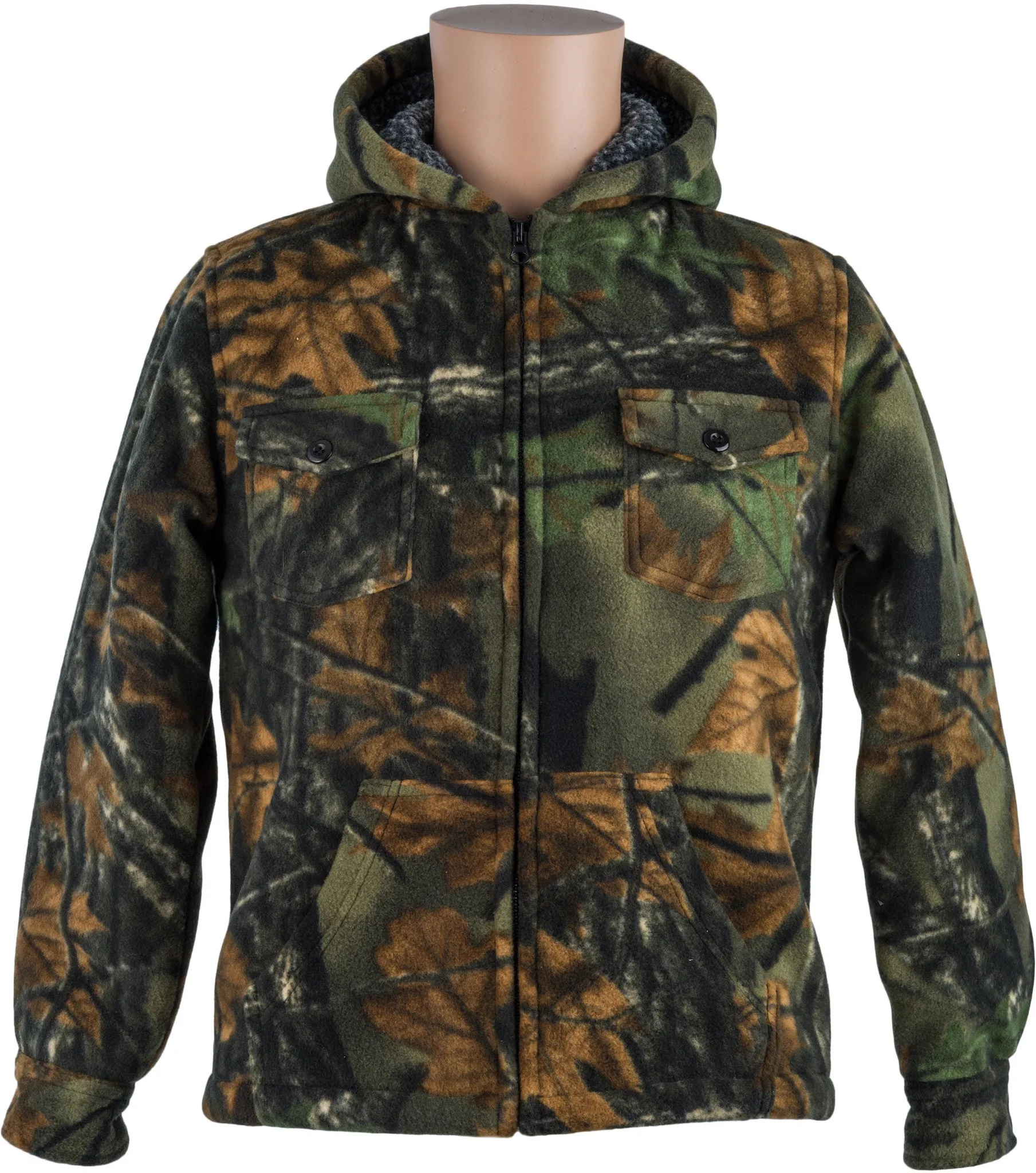 KIDS CAMO THURMOND SHERPA LINED JACKET