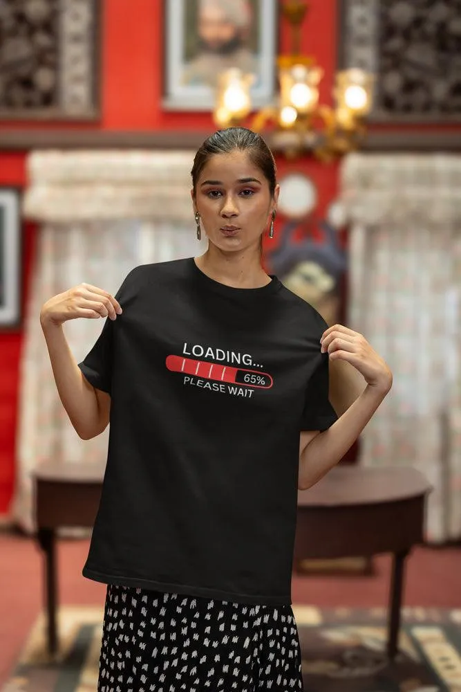 Loading Success - Unisex Oversized Cotton Graphic Printed T-Shirt