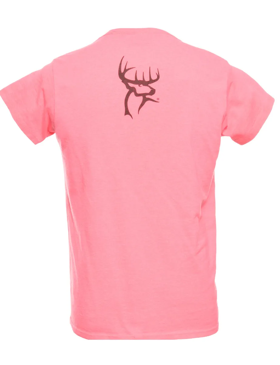 Luke Bryan Pink Gildan Printed T-shirt - M