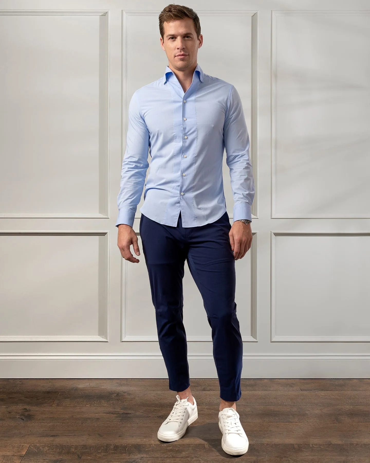 Napoli Bamboo One Piece Blue Shirt ORIGINAL SLIM/REG FIT