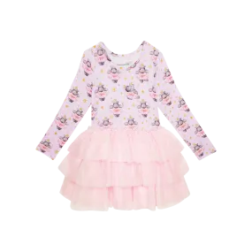 Posh Peanut Philomena Long Sleeve Tulle Tiered Dress