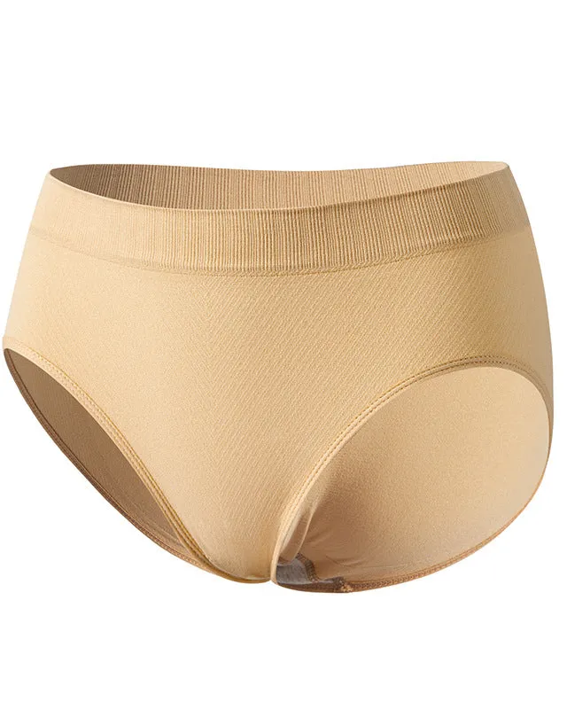 Solid Color Pure Cotton Plus Size Seamless Low Waist Women’s Underwear