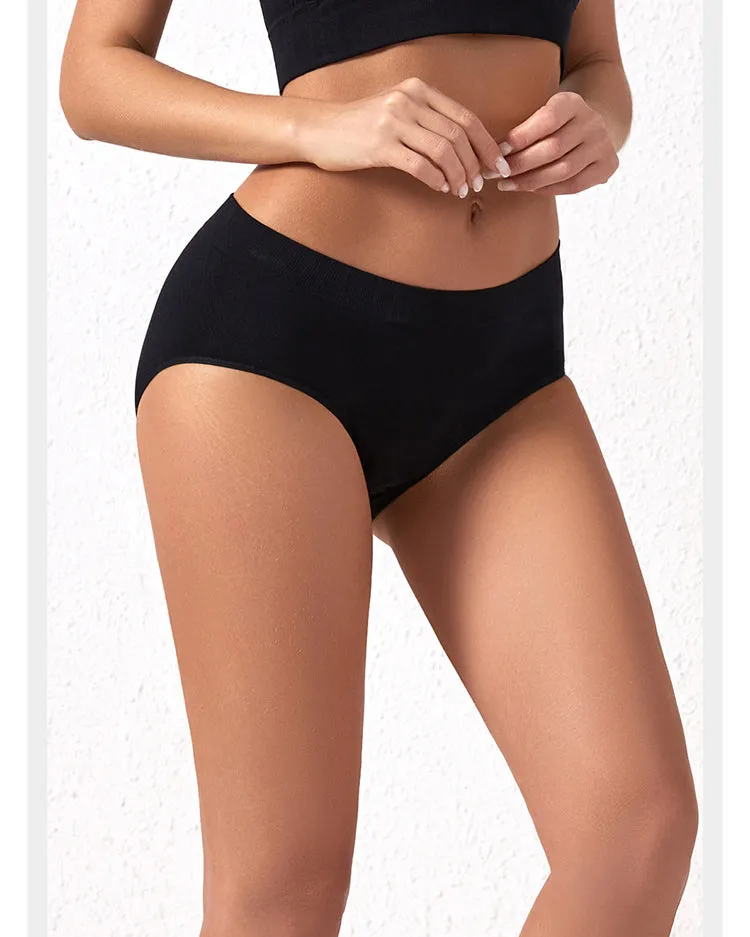 Solid Color Pure Cotton Plus Size Seamless Low Waist Women’s Underwear