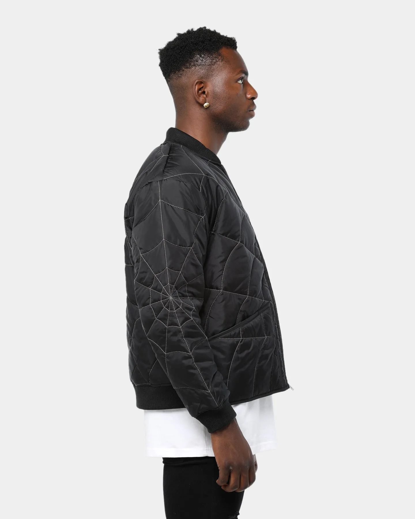 Supreme Spider Web Quilted Work Jacket Black