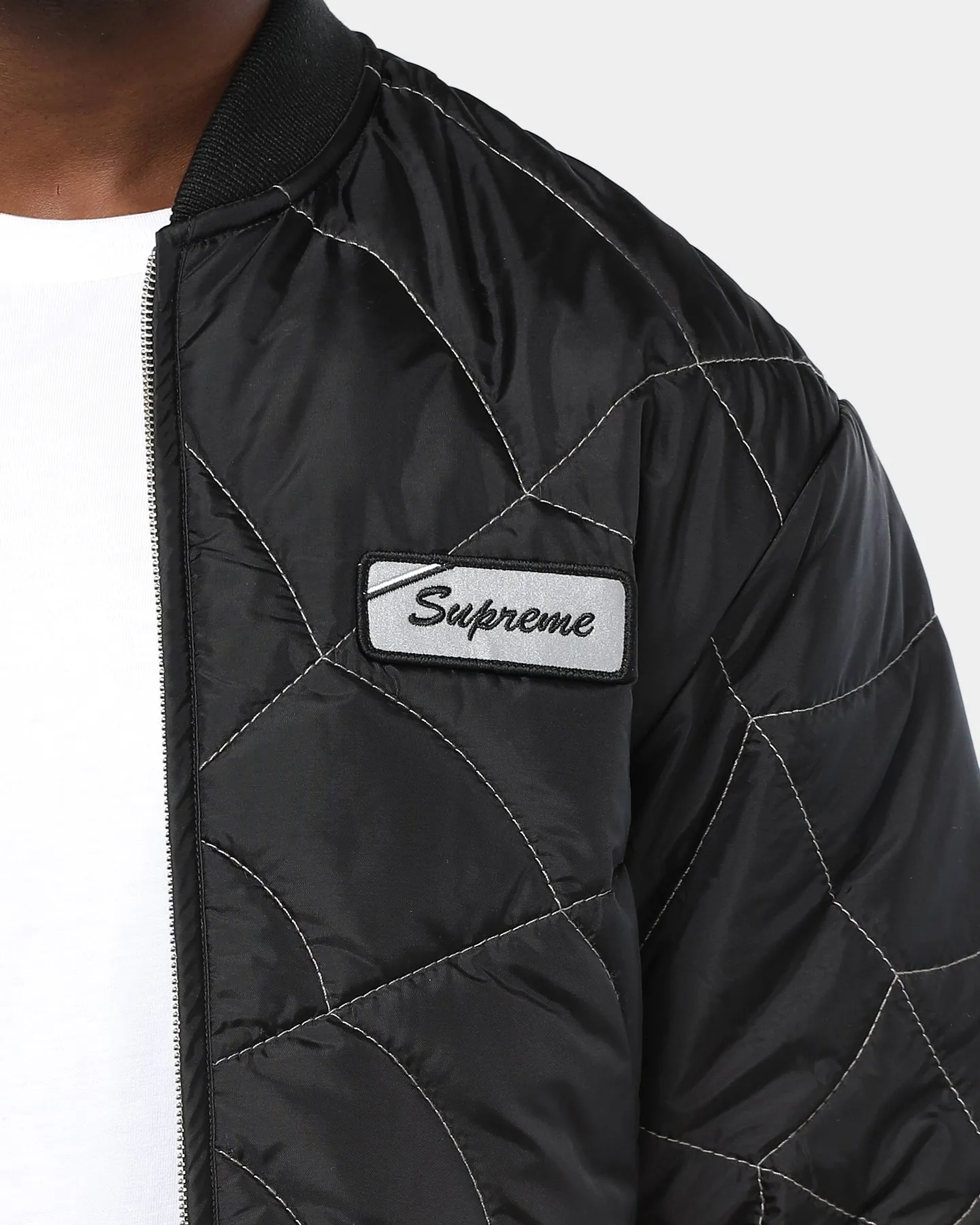 Supreme Spider Web Quilted Work Jacket Black