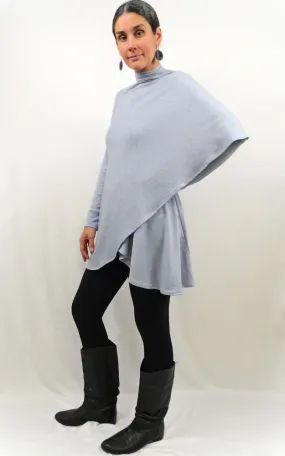 Tencel Merino Princess Wrap Cardigan - Grey Mix