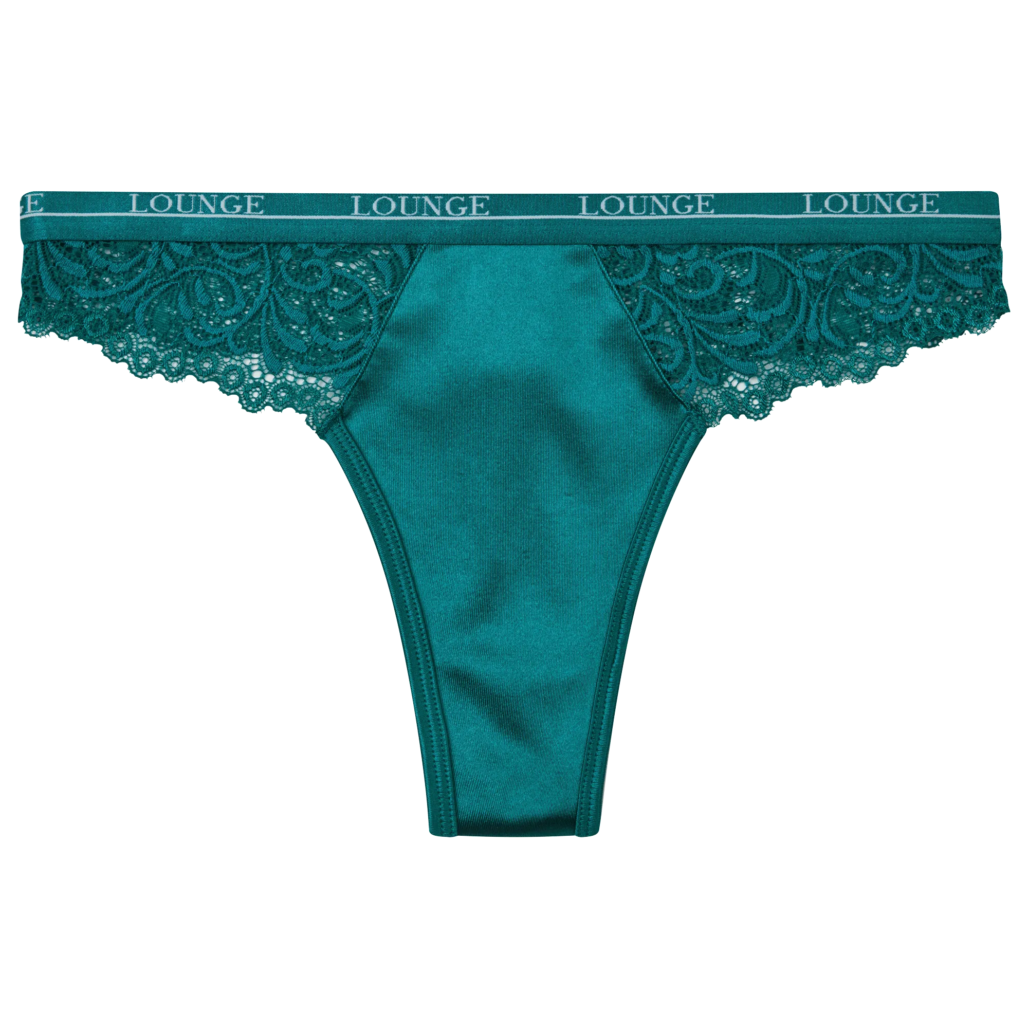 Turquoise Silk Balcony Thong