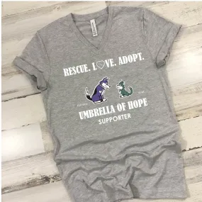 Umbrella of Hope Rescue-Relaxed Fit V-Neck