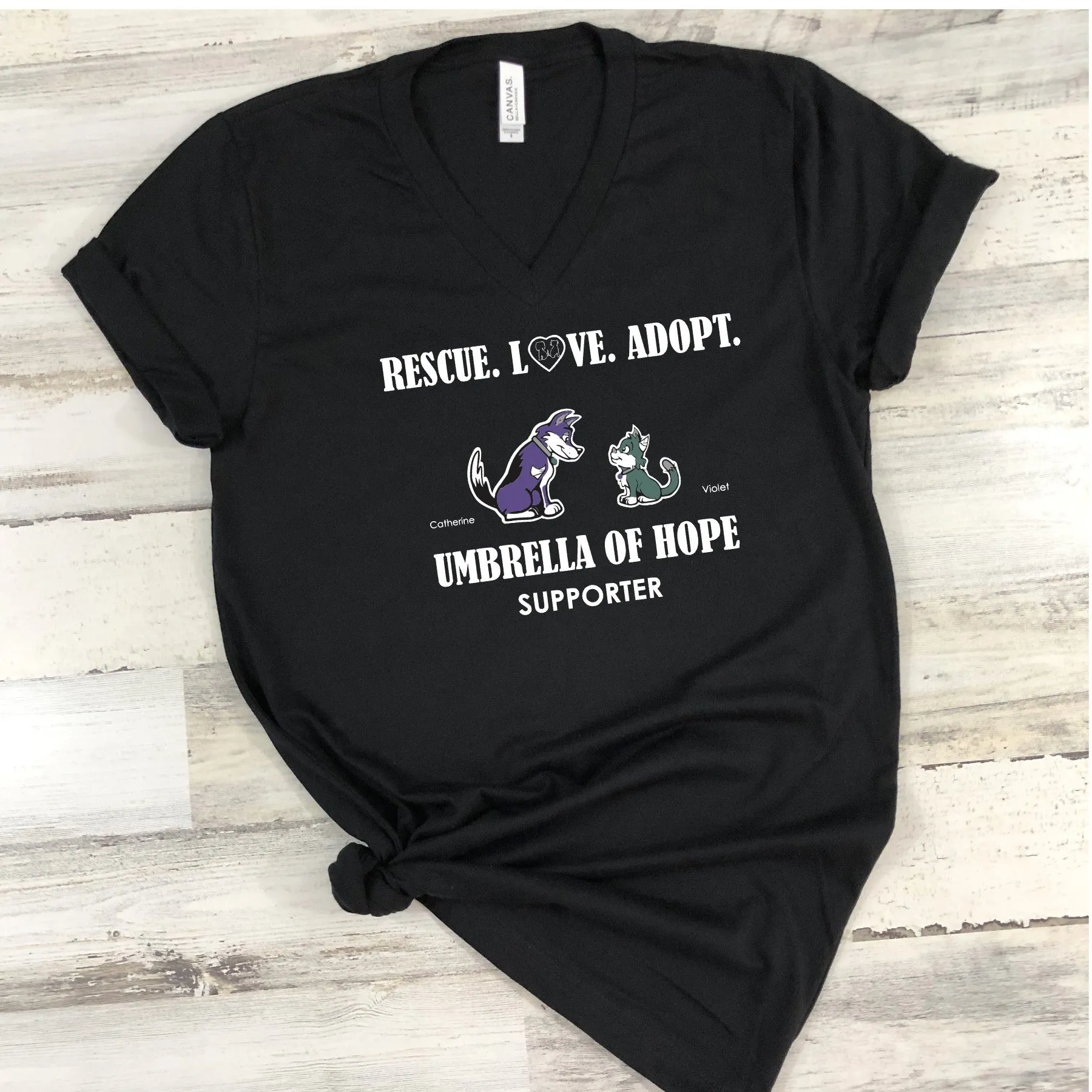 Umbrella of Hope Rescue-Relaxed Fit V-Neck
