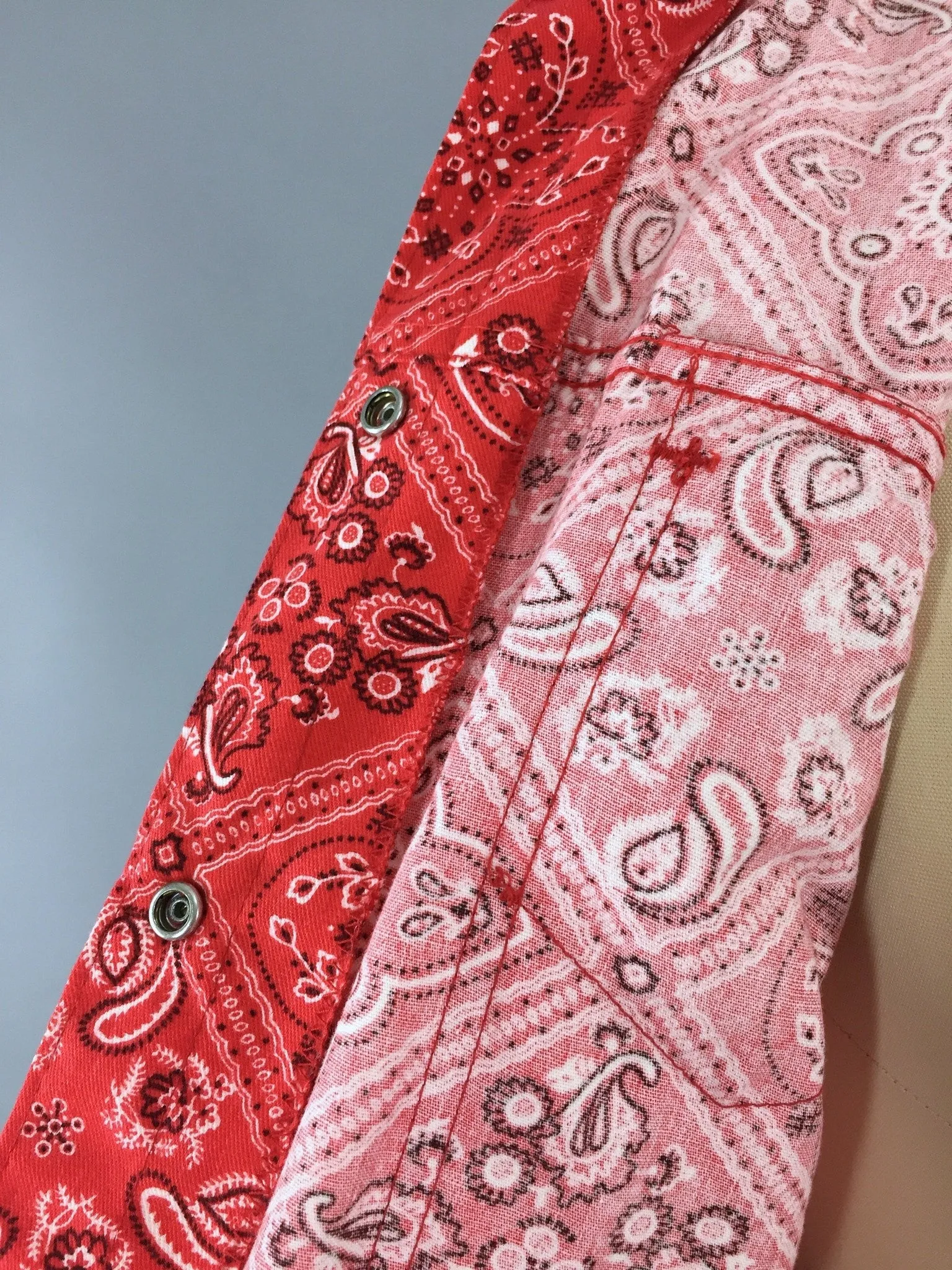 Vintage 1970s Rockabilly Paisley Handkerchief Print Country Western Levi's Jacket