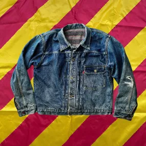 Vintage late 1940s Levis 'Type 1' Blanket Lined 506XX Jacket 22" P2P