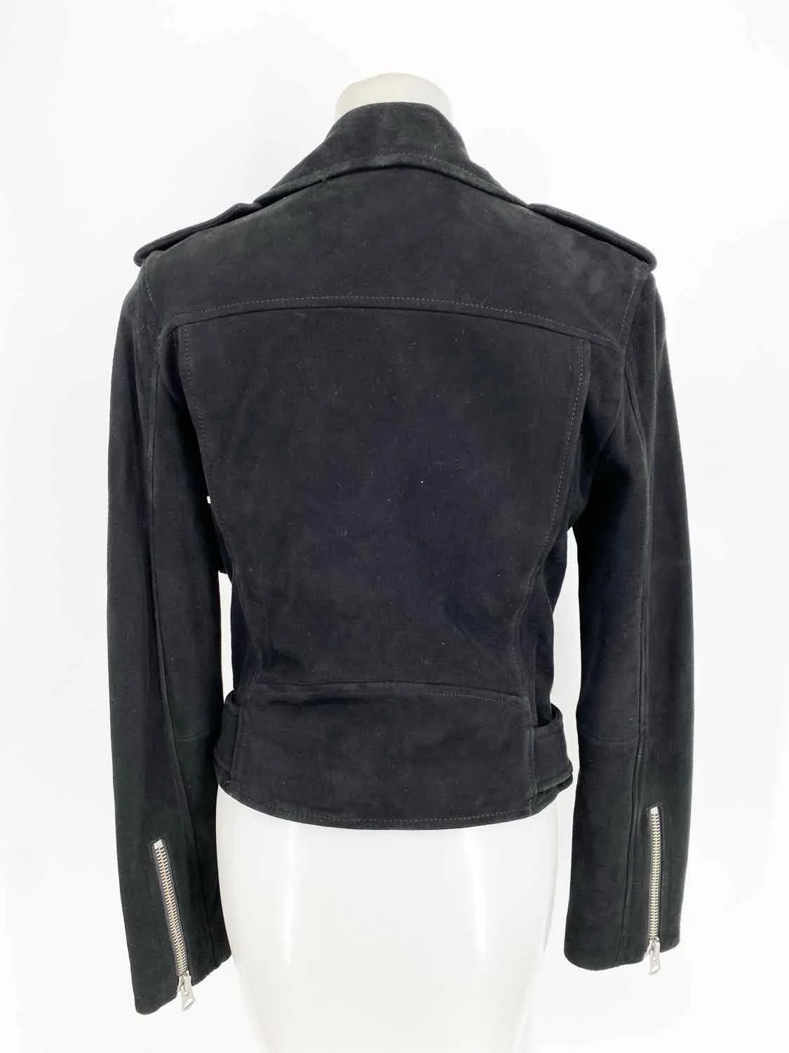 wilfred free Aritzia Lennon Biker Women's Black Suede Moto Size S Jacket