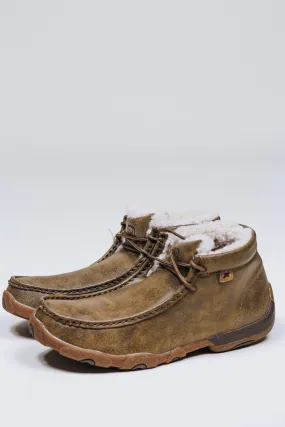Womens Chukka Driving Moc Sherpa Bomber Shoe